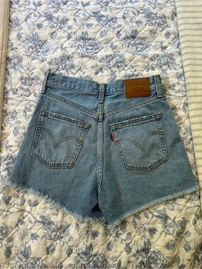 Levi's High-Rise Light Blue Denim Shorts